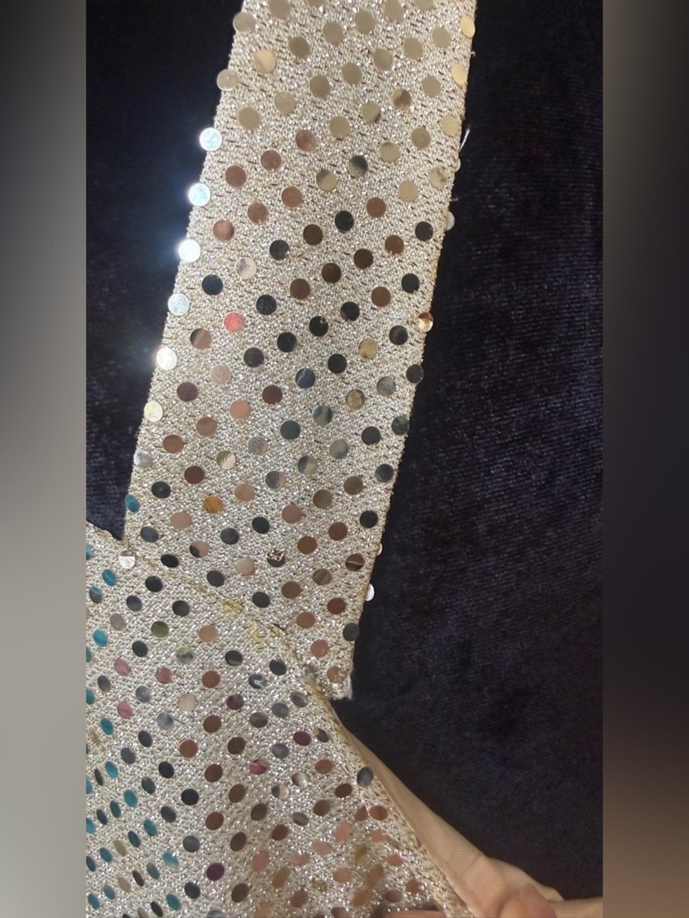 Y2K 90s Sequin Maxi Gold Formal Dress - Picture 12 of 16